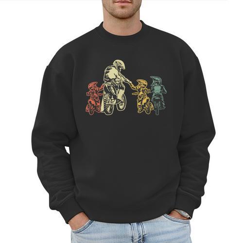 Cool Motocross Dirt Bike Biker Dad & Sons Father's Day Men Sweatshirt - Father's Day Fun