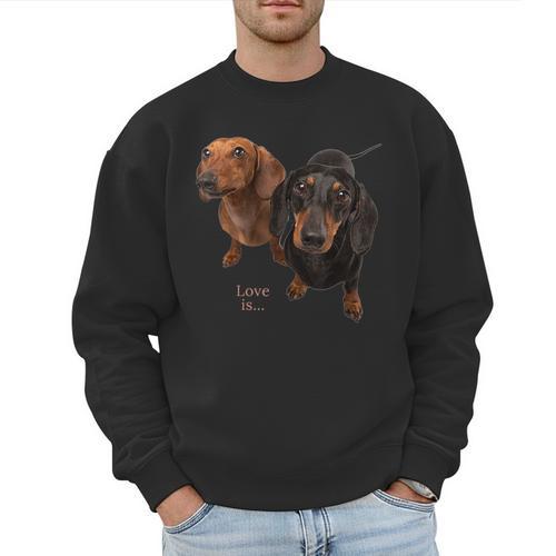 Dachshund Shirt Doxie Mom Dad Love Wiener Dog Puppy Cute Tee Men Sweatshirt - Father's Day Fun