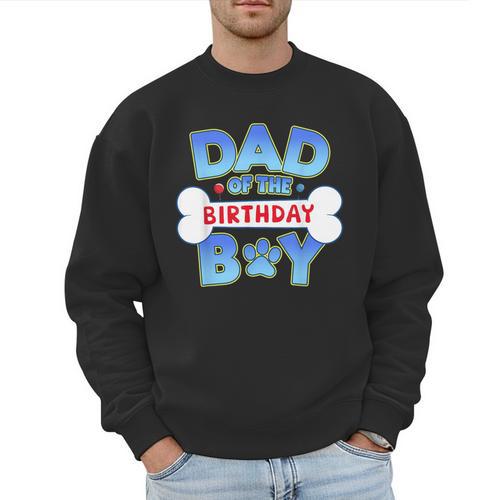 Dad Of The Birthday Boy Matching Dog Family Birthday Party Men Sweatshirt - Father's Day Fun