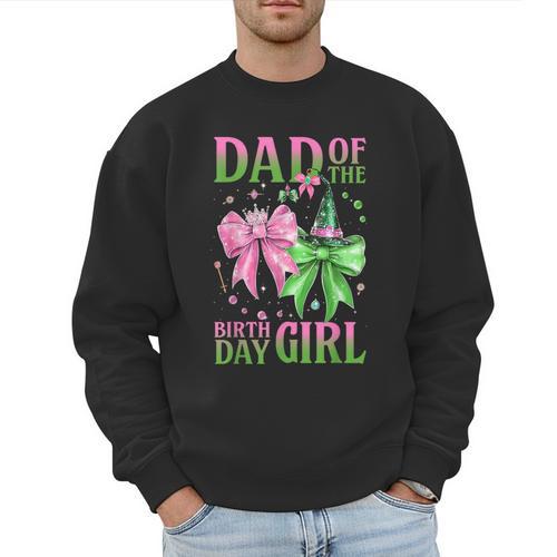 Dad Of The Birthday Girl Coquette Matching Family Party Men Sweatshirt - Father's Day Fun
