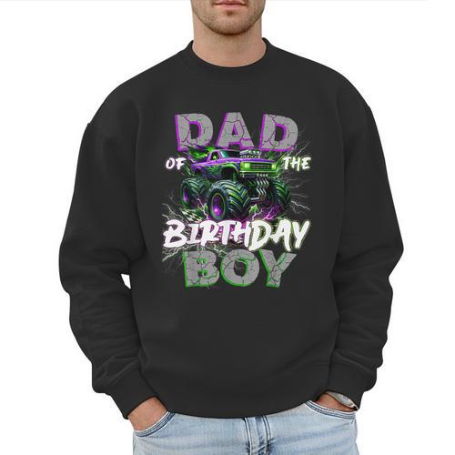 Dad Of The Birthday Monster Truck Family Matching Party Men Sweatshirt - Father's Day Fun