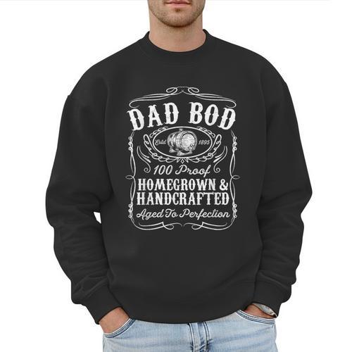 Dad BOD Whiskey Bourbon Lover For Dad Men Sweatshirt - Father's Day Fun