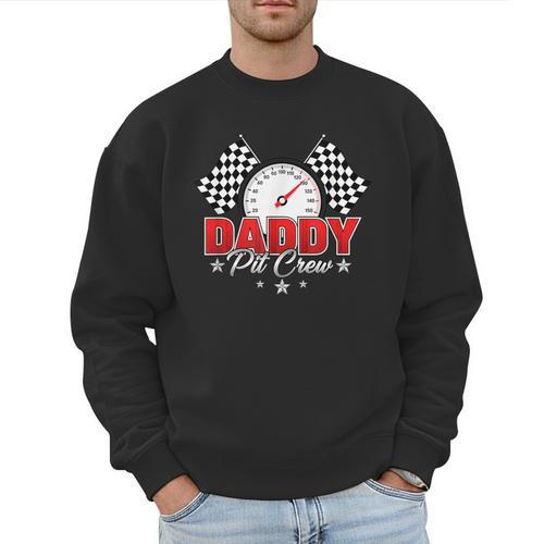 Dad Daddy Pit Crew Race Car Birthday Racing Party Men Sweatshirt - Father's Day Fun