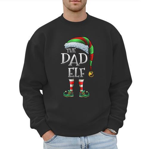 The Dad Elf Shirt Matching Family Dad Christmas Elf Men Sweatshirt - Father's Day Fun