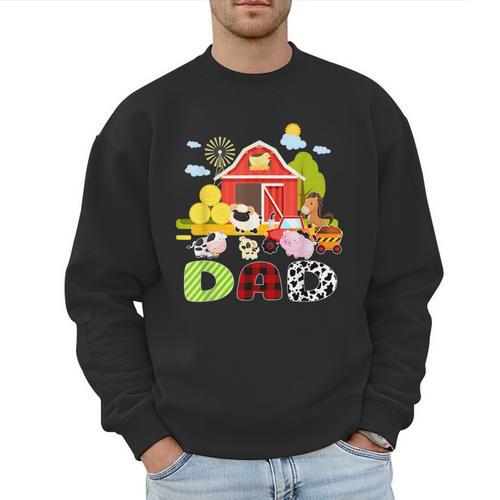 Dad Farm Animal Birthday Family Matching Party Men Sweatshirt - Father's Day Fun
