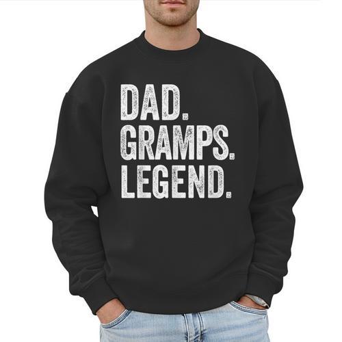 Dad Gramps Legend Vintage Distressed Bold Gramps Graphic Men Sweatshirt - Father's Day Fun