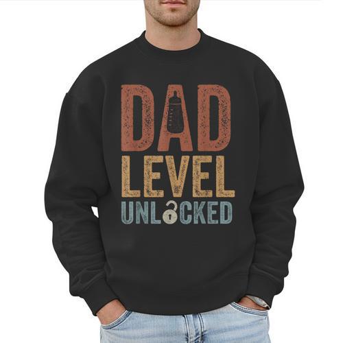 Dad Level Unlocked Father To Be New Daddy Men Sweatshirt - Father's Day Fun
