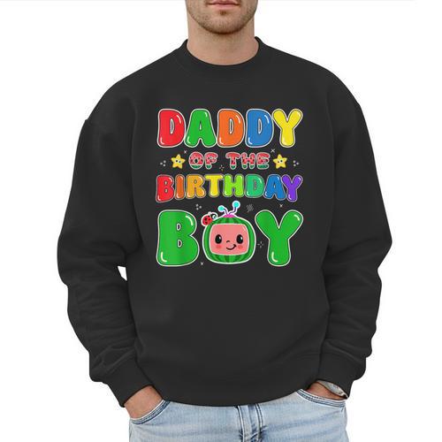 Dad And Mom Daddy Of The Birthday Boy Tee Melon Family Party Men Sweatshirt - Father's Day Fun