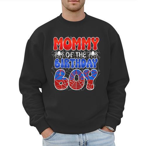 Dad And Mom Mommy Birthday Boy Spider Family Matching Men Sweatshirt - Father's Day Fun