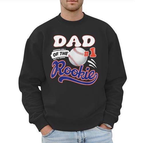 Dad Rookie Of Year 1st Birthday Baseball Theme Matching Men Sweatshirt - Father's Day Fun