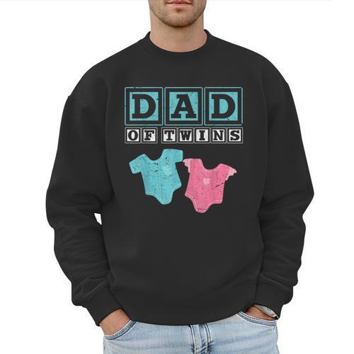 Dad Of Twins Family Daddy Fathers Day Future Parents Men Sweatshirt - Father's Day Fun