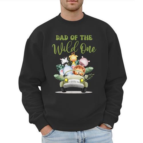 Dad Of The Wild One 1st Birthday Safari Family Matching Men Sweatshirt - Father's Day Fun