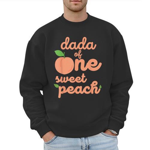Dada Dad First Birthday One Sweet Peach Bday Family Matching Men Sweatshirt - Father's Day Fun