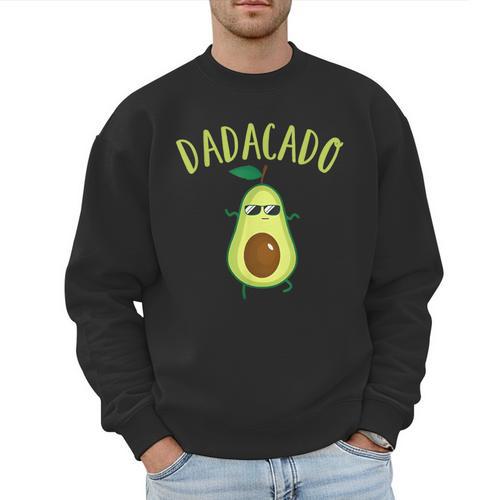 Dadacado Cute Daddy Avocado Pregnant Dad Father Day Men Sweatshirt - Father's Day Fun