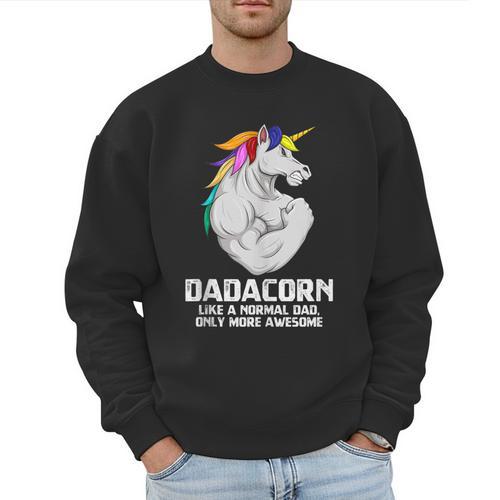 Dadacorn Muscle Dad Unicorn Fathers Day Men Sweatshirt - Father's Day Fun