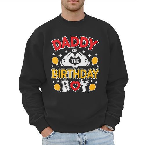 Daddy Of The Birthday Boy Shirt Matching Dad Son Family Bday Men Sweatshirt - Father's Day Fun