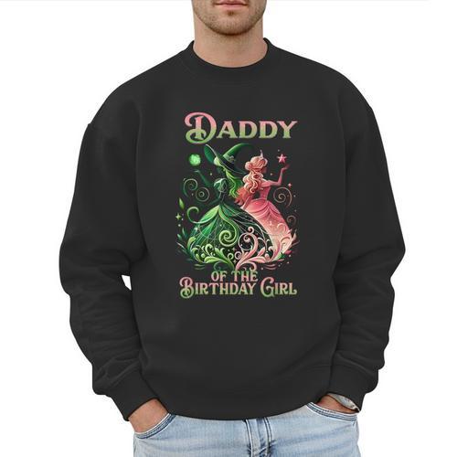 Daddy Of The Birthday Girl Pink And Green Family Matching Men Sweatshirt - Father's Day Fun