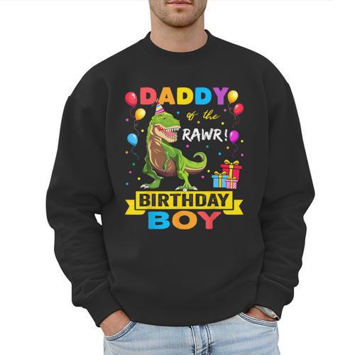 Daddy Dinosaur Shirt Cute Birthday Boy Family Apparel Men Sweatshirt - Father's Day Fun