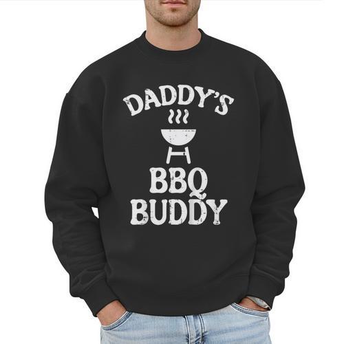 Daddys BBQ Buddy Cute Barbecue Family Match Boys Girls Kids Men Sweatshirt - Father's Day Fun