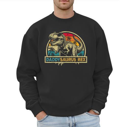 Daddysaurus Rex Dinosaur Daddy Saurus Rex Family Matching Men Sweatshirt - Father's Day Fun