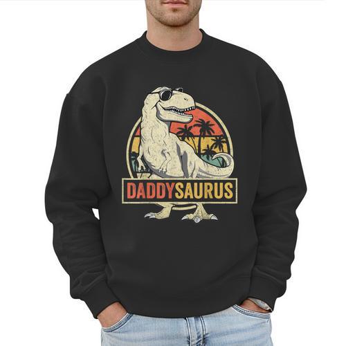 Daddysaurus Shirt T-Rex Dad Dinosaur Men Sweatshirt - Father's Day Fun