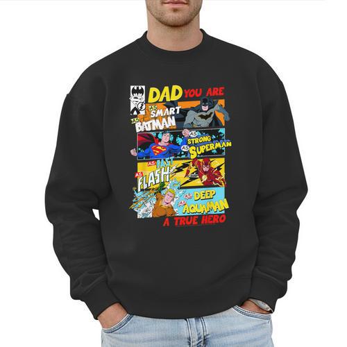 DC Comics Father's Day Justice League Dad Attributes Men Sweatshirt - Father's Day Fun