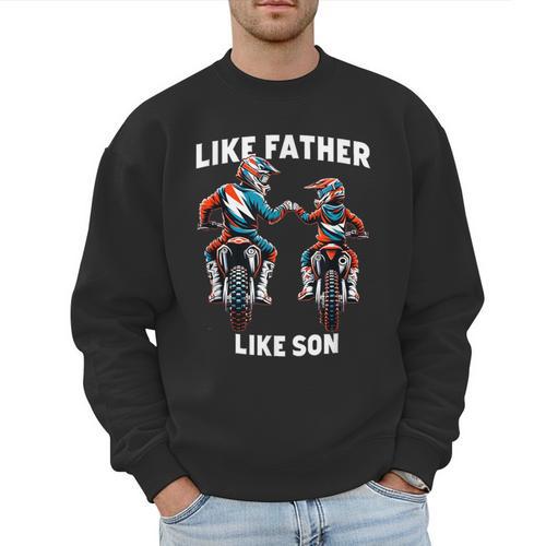 Dirt Bike Family Father Son Motocross Off-Road MX Dad Boys Men Sweatshirt - Father's Day Fun