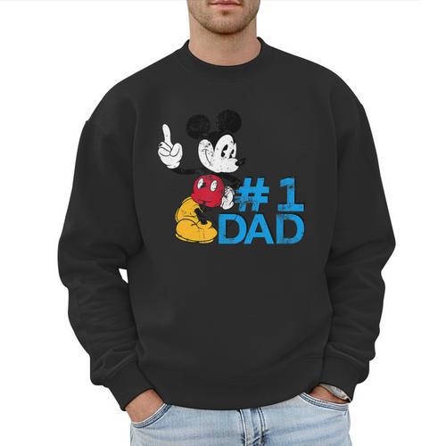 Disney Mickey Mouse Father's Day 1 Dad Men Sweatshirt - Father's Day Fun