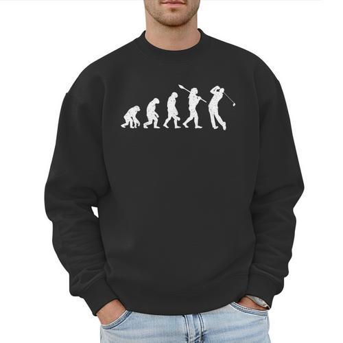 Evolution Of Golfer Dad Grandpa Golfing Lover Golf Player Men Sweatshirt - Father's Day Fun