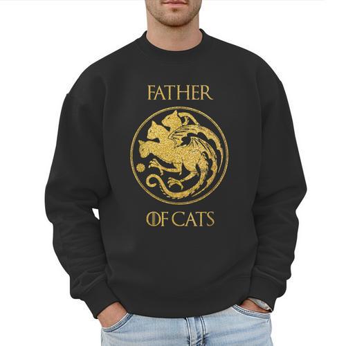 Father Of Cats Shirt Cat Dad Cat Daddy Men Sweatshirt - Father's Day Fun