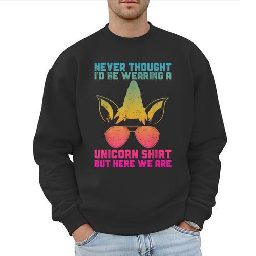 Fathers Day I Wear A Unicorn Shirt Dadacorn Men Sweatshirt - Father's Day Fun