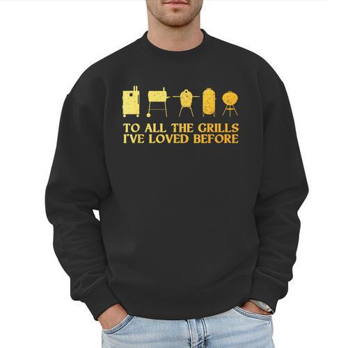 Grilling Art For Men Dad Barbecue Meat Smoking BBQ Men Sweatshirt - Father's Day Fun