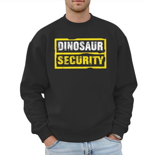 Halloween Adult Costume Dinosaur Security Dad Mom Men Sweatshirt - Father's Day Fun