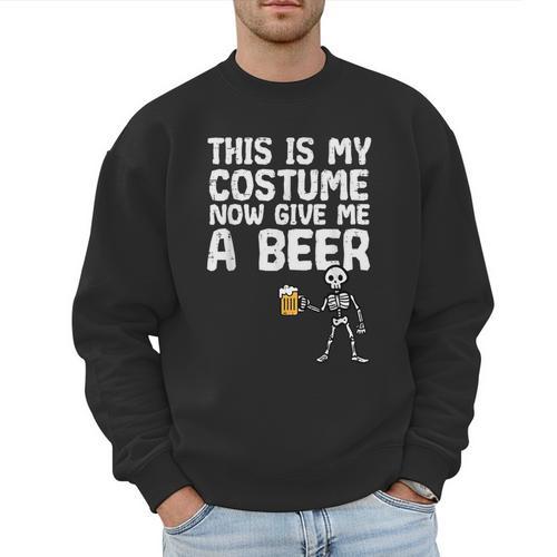 Halloween This Is My Costume Give Me Skeleton Dad Men Men Sweatshirt - Father's Day Fun