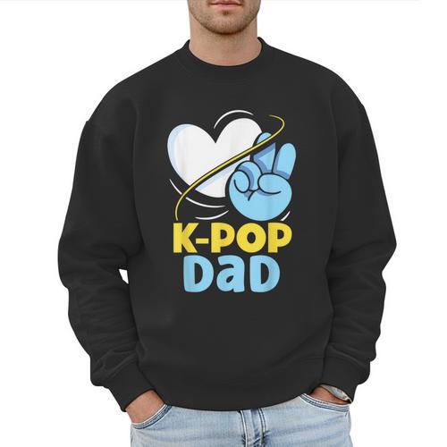 K-POP Dad Korean Lover K-Pop Music Cute Father Daddy Papa Men Sweatshirt - Father's Day Fun
