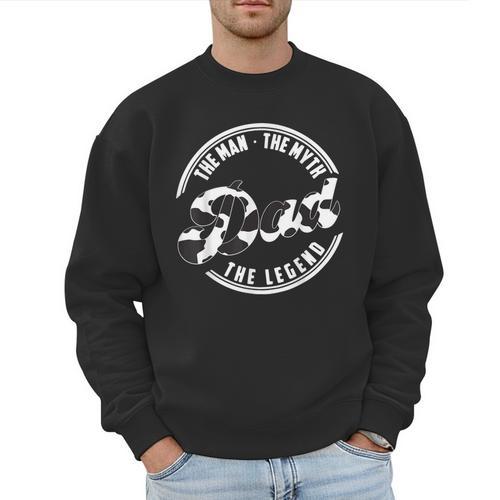 The Man The Myth The Legend Daddy Love Cows Dad Cow Print Men Sweatshirt - Father's Day Fun