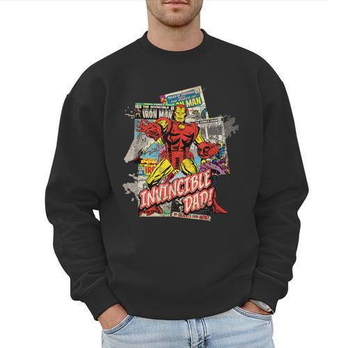 Marvel Iron Man Invincible Dad Father's Day Comic Retro Men Sweatshirt - Father's Day Fun