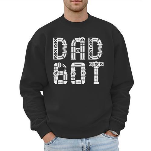 Matching Family Robot Father's Day Dad Bot Men Sweatshirt - Father's Day Fun