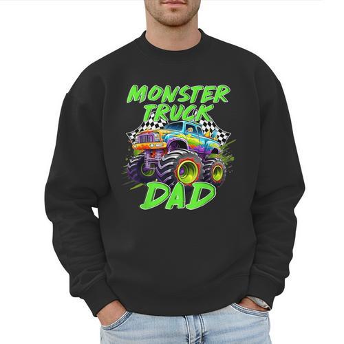 Monster Truck Dad Family Matching Birthday Party Fathers Day Men Sweatshirt - Father's Day Fun
