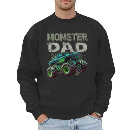 Monster Truck Dad Family Matching Monster Truck Lovers Men Sweatshirt - Father's Day Fun