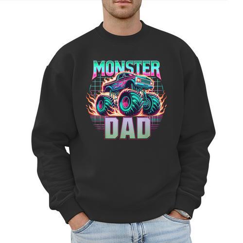 Monster Truck Dad Monster Truck Are My Jam Truck Lovers Men Sweatshirt - Father's Day Fun