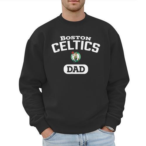 NBA Boston Celtics Dad Arched Team Logo Men Sweatshirt - Father's Day Fun