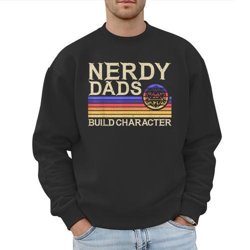 Nerdy Dad RPG Gaming D20 Tabletop Games RPG Gamer Men Sweatshirt - Father's Day Fun