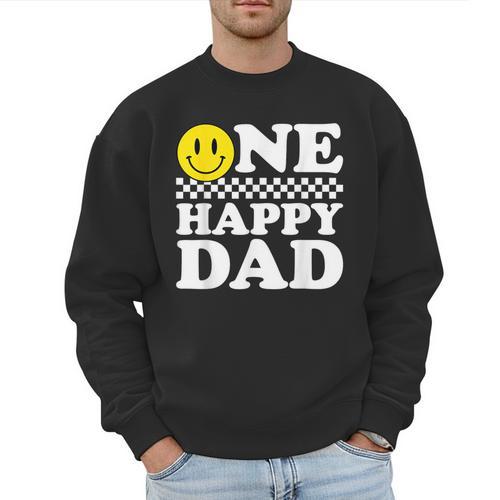 One Happy Dude Dad 1st Birthday Family Matching Men Sweatshirt - Father's Day Fun