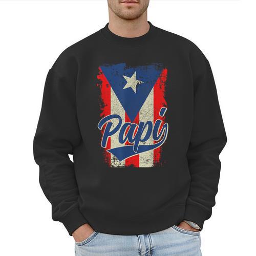 Papi Puerto Rican Dad Puerto Rico Pride Boricua Father's Day Men Sweatshirt - Father's Day Fun