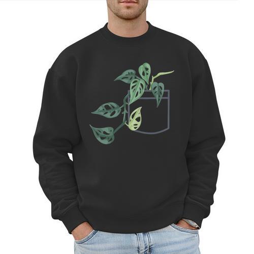 Plant Dad Plant Mom Grow Monstera Adansonii Urban Gardener Men Sweatshirt - Father's Day Fun