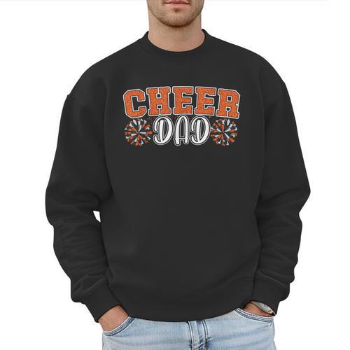 Proud Cheer Dad My Favorite Cheerleader Calls Me Dad Orange Men Sweatshirt - Father's Day Fun