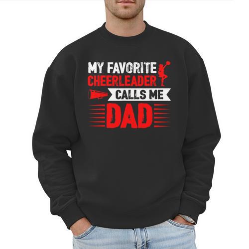 Red Cheer Dad Family Father Cheerleader Squad Men Sweatshirt - Father's Day Fun