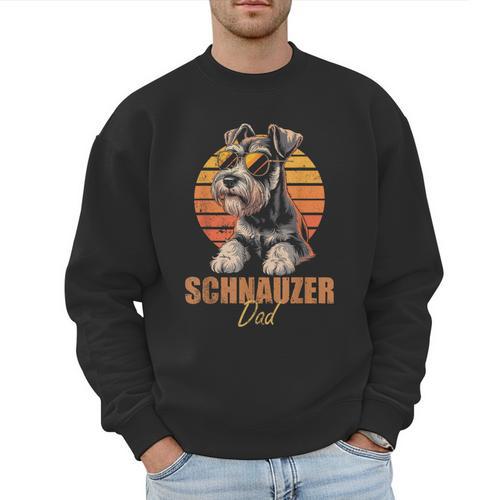 Retro Miniature Schnauzer Dad Vintage Dog Lovers Men Sweatshirt - Father's Day Fun