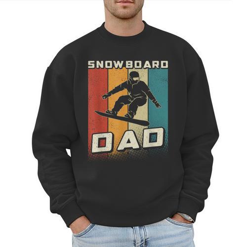 Retro Snowboard Dad Snowboarding Father Snowboarder Dad Men Sweatshirt - Father's Day Fun